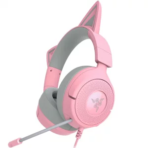Razer Kraken Kitty V3 X Wired Gaming Headset: Kitty Ears - HyperClear Cardioid Mic - 40 mm Drivers - 7.1 Surround Sound - Comfy Ear Cushions - Cross-