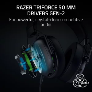 Razer BlackShark V3 X HyperSpeed Wireless Gaming Headset for PC: 50mm Drivers - Cardioid Mic - 2.4 GHz, Bluetooth, USB - Works with Mac, PS5, Nintend