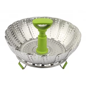 DEFUTAY Steamer Basket,Stainless Steel Vegetable Steamer Basket Folding,Folding Expandable Steamers(5.5