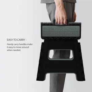 BROOKSTONE, 13 Non-Slip Textured Grip Surface, Foldable Space Saving Design, Carrying Handle, Holds Up to 300 Pounds, for Kitchen and Rest of Home