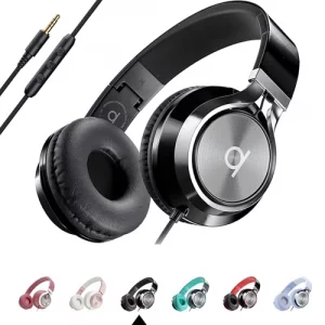 ARTIX CL750 Wired Headphones with Mic & Volume Control  Noise Isolating On-Ear Headphones for Computer and Laptop Wired, Plug in Corded Headphone Ov