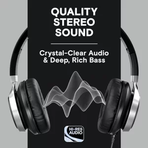 ARTIX CL750 Wired Headphones with Mic & Volume Control  Noise Isolating On-Ear Headphones for Computer and Laptop Wired, Plug in Corded Headphone Ov