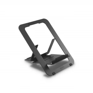 Kensington Adjustable Aluminum Laptop Stand for Desk, Ultra-Slim Lightweight Foldable Portable Notebook Holder, Anti-Slip Silicone Tablet Mount for 1