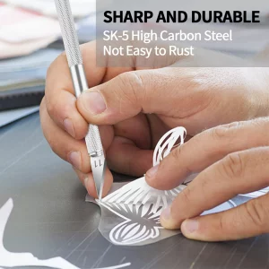 DIYSELF 20PCS Craft Knife Blades, SK5 Carbon Steel #11 Exacto Knife Blades Refill Hobby Art Blade Exacto Blade Cutting Tool with Storage Case for Cra