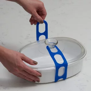 Lid Latch the reusable universal lid securing strap for crockpots, casserole dishes, pots, pans and more. Make it easy to transport your favorite dis