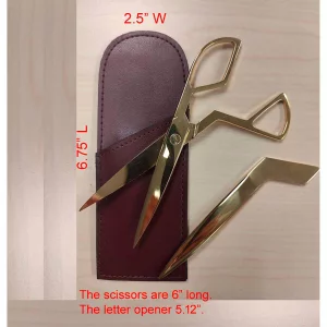 DACASSO Burgundy Bonded Leather Mini Library Set- Made in Italy - Luxury Executive Decor and Office Essential - Gold-Plated Polished Letter Opener an