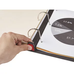 UNIVERSAL 30731 Push-Open Deluxe Plus D-Ring View Binder, 2-Inch Capacity, 8-1/2 x 11, Black