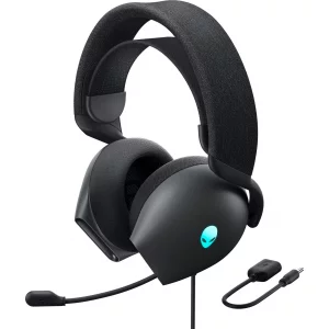 Alienware AW520H Wired Gaming Headset - Dolby Atmos, Unidirectional, AlienFX 16.8 Million RGB Colors, Microphone Mute, Volume On-headset Controls, 40