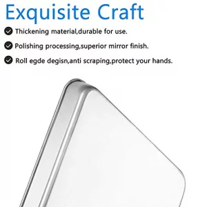 Baking Sheet Set of 2, Bastwe 18 inch Commercial Grade Stainless Steel Baking Pan, Professional Bakeware Oven Tray, Healthy & Non-toxic, Rust Free & 