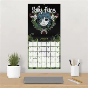 Sally Face Calendar 2026 - Deluxe 2026 Sally Face Horror Game Wall Calendar Bundle with Over 100 Reminder Stickers (Video Game Gifts, Office Supplies