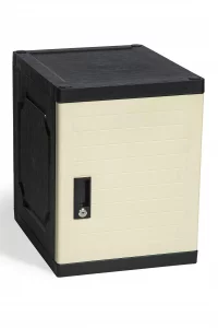 Jink Storage Cabinet Lock Box - Large Lockable Storage Box - Lockers for Home, Office, Dorm or School (White)