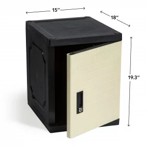 Jink Storage Cabinet Lock Box - Large Lockable Storage Box - Lockers for Home, Office, Dorm or School (White)