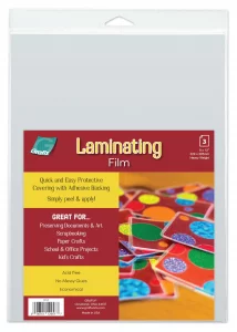 Grafix Laminating Film  9 x 12, Pack of 3  Heavyweight Laminating Film, Permanent Adhesive Films to Protect and Preserve Photos, Certificates, Rec