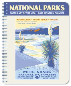 2026 National Parks WPA 12 Monthly Planner 7.5