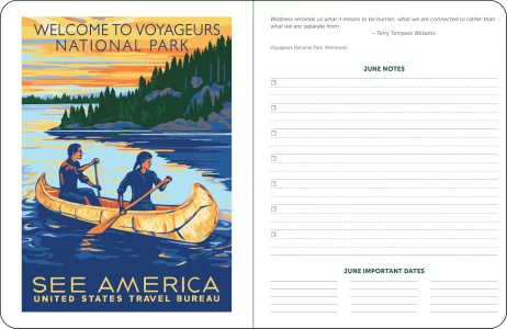 2026 National Parks WPA 12 Monthly Planner 7.5