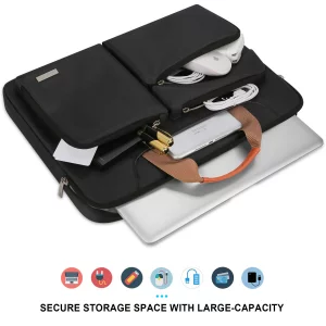 Lacdo 360 Protective Laptop Shoulder Bag, 14 inch Laptop Sleeve Bag for 14 inch New MacBook Pro M5/M4/M3/M2/M1 Chips Pro Max A3434 A3112 A3401 A3185