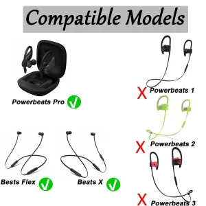 Replacement Eartips Silicone Earbuds Buds Set for Powerbeats Pro Beats Wireless Earphone Headphones,Earbuds Eartips,Flexible Rubber Cover Skin Access