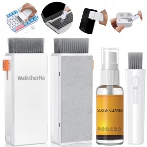 Keyboard Cleaner Laptop Cleaning Kit, All in One Keyboard Cleaning Kit with Car Screen Cleaner Spray, Retractable Detailing Brush for Phone iPhone Co