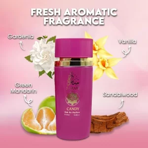 AFLUXE Sarah Candy Eau de Parfum for Women - 100ml Floral & Fruity Perfume with Lavender, Coconut, Vanilla & Pear, Long-Lasting Feminine Fragrance