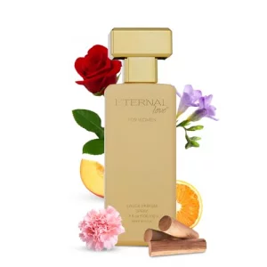 Eternal Love for Women - Long Lasting Eau de Parfum Spray - Premium Floral Fragrance with Peach & Sandalwood - Soft Feminine Scent - 3.4oz