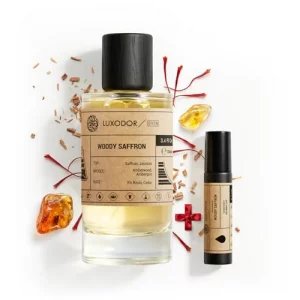 Luxodor Inspired by Baccarat Rouge 540 Eau De Parfum  Woody Saffron Perfume 3.4 fl oz (100ml) with Concentrated Oil  Unisex Pheromone Perfume for W