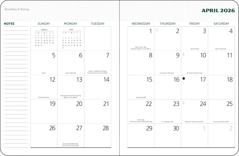 2026 National Parks WPA 12 Monthly Planner 7.5" x 9.75" Spiral Bound