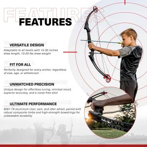 Genesis Original Bow, Lightweight Archery Compound Bow, Left and Right Hand Options