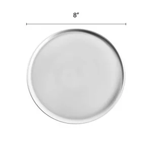 Thunder Group Coupe-Style Aluminum Pizza Tray, 8 Inch
