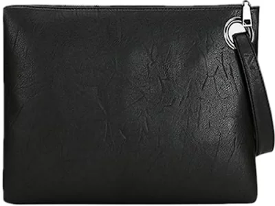 DIHKLCIO Evening Bags Purse Envelop Clutch Chain Shoulder Womens Wristlet Handbag Foldover Pouch (black) X-Large