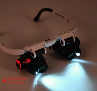 Magnifying Glasses 8X 15X 23X Magnifier LED Headband Glass Eye Magnifying Repair Tool Watchmaking Coin Stamp Currency Book Errors Jewelry Necklace Ma
