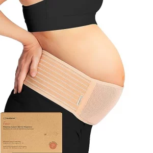 KeaBabies Maternity Belly Bands for Pregnant Women - 1-Pack, Soft & Breathable Pregnancy Belly Support Band, Easy Adjustable Maternity Belt for Back,