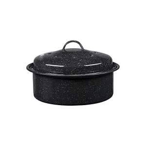 Granite Ware 8.7-Inch Small Covered Round Roaster, 3Lb Capacity  Mini Roaster Enamel Steel Cookware, Dishwasher Safe & PFOA-Free, Even Heat Distribu