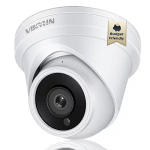 VIKYLIN 4K 8MP PoE IP Camera Outdoor, 4K PoE Turret Camera with Human Vehicle Detection,2.8mm Lens, 98ft EXIR2.0 Night Vision,Built-in Mic, WDR,IP67 