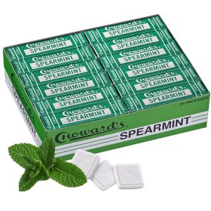 Choward's Spearmint Unique Aromatic Flavors for Everyday Freshness, Travel, Sharing, and Gifting, Distinctive Taste, Pack of 24 (15 Mints, 24 Packages Per Box)