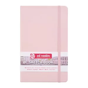 Tarens T9314-012M Art Creations Sketchbook, Drawing Notebook, 5.1 x 8.3 inches (13 x 21 cm), Pastel Pink, Thickness: 4.9 oz/sq ft (140 g/m2), Fine, A