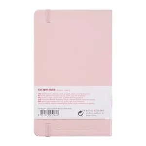 Tarens T9314-012M Art Creations Sketchbook, Drawing Notebook, 5.1 x 8.3 inches (13 x 21 cm), Pastel Pink, Thickness: 4.9 oz/sq ft (140 g/m2), Fine, A