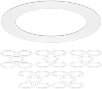 25 Pack Gloss White Goof Trim Ring for 6