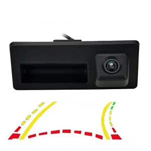 Car Trunk Handle Dynamic Camera Rear View HD Camera for Audi A4 A5 S5 Q3 Q5 for VW Passat Tiguan Golf Passat Touran Jetta Sharan Touareg with Moving