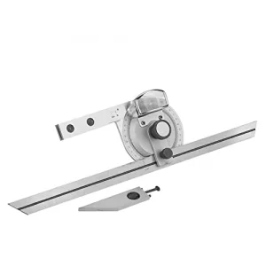 Liccx Universal Stainless Steel Bevel Protractor, 0-360 Degrees, Angle Finder Measuring Ruler, 3cm Length