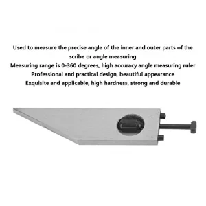 Liccx Universal Stainless Steel Bevel Protractor, 0-360 Degrees, Angle Finder Measuring Ruler, 3cm Length