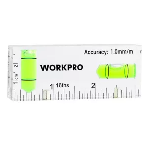 WORKPRO Small Level, 3 Inch Mini Level Tool, Magnetic Level with 2 Different Bubbles 90/180, Shatterproof Cross Check Bubble Level, Pocket Level fo
