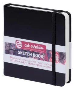 Talens Art Creation Sketchbook Black 12X12 cm, 140 Grams