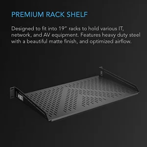 AC Infinity Vented Cantilever 1U Universal Rack Shelf, 10