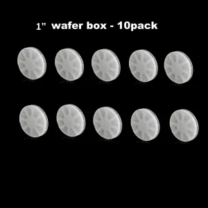Silicon Wafer Carrier - 1 inch Single Wafer Box,Including Container, Cover & Spring,10 Pack