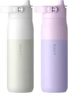 LARQ Twice as Nice Set Bottle Swig Top 23oz, Granite White & Luberon Lavender