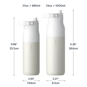 LARQ Twice as Nice Set Bottle Swig Top 23oz, Granite White & Luberon Lavender