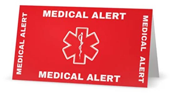 Medical Condition and Emergency Contact ID Wallet Card Folding, Medical Alert Card (10 Pack)