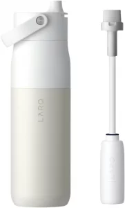 LARQ Holiday Swig Set Bottle Swig Top 23oz Granite White Filter Straw
