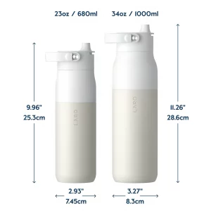 LARQ Holiday Swig Set Bottle Swig Top 23oz Granite White Filter Straw