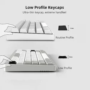 Womier Low Profile Keycaps - Shine Through Keycaps 60 65 75 100 Percent, Keyboard Key caps PBT Full Size for Cherry Gateron MX Switches Mechanical Ke